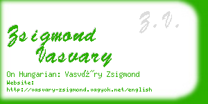 zsigmond vasvary business card